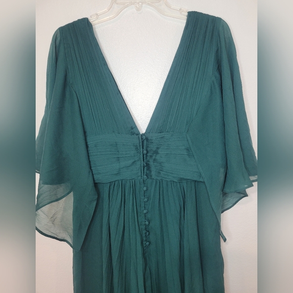 ASOS DESIGN Bridesmaid ruched bodice drape maxi dress NWT 12T - Picture 5 of 6